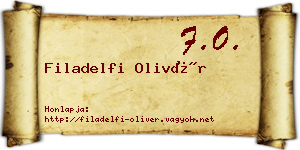 Filadelfi Olivér névjegykártya